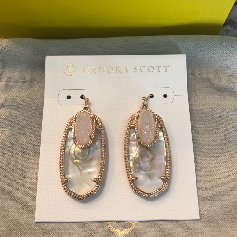 Kendra Scott White Abalone Emmy Earrings